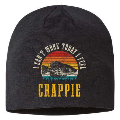 Crappie Fishing I CanT Work Today I Feel Crappie Funny Fish Sustainable Beanie