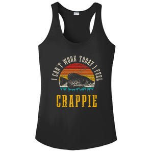 Crappie Fishing I CanT Work Today I Feel Crappie Funny Fish Ladies PosiCharge Competitor Racerback Tank