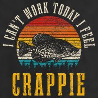 Crappie Fishing I CanT Work Today I Feel Crappie Funny Fish 25L Jumbo Tote