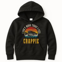 Crappie Fishing I CanT Work Today I Feel Crappie Funny Fish Kids Hoodie