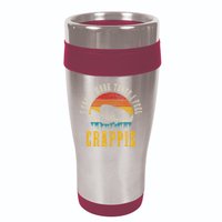 Crappie Fishing I CanT Work Today I Feel Crappie Funny Fish 16oz Travel Tumbler