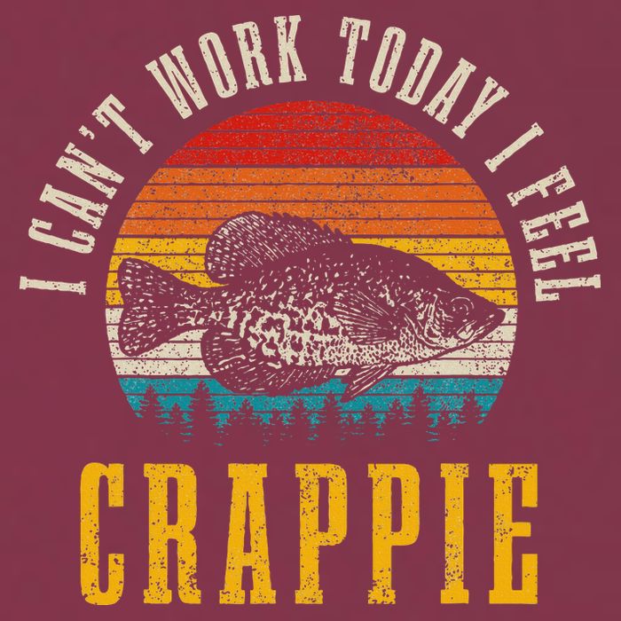 Crappie Fishing I CanT Work Today I Feel Crappie Funny Fish 16oz Travel Tumbler
