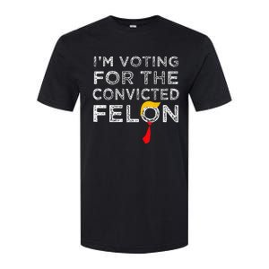 Convicted Felon IM Voting Convicted Felon 2024 Softstyle CVC T-Shirt