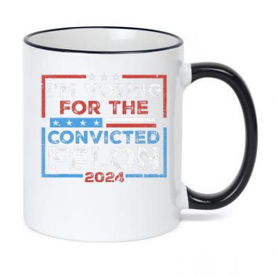 Convicted Felon IM Voting Convicted Felon 2024 11oz Black Color Changing Mug