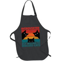 Cat Funny Introverted But Willing To Discuss Cats Full-Length Apron With Pockets