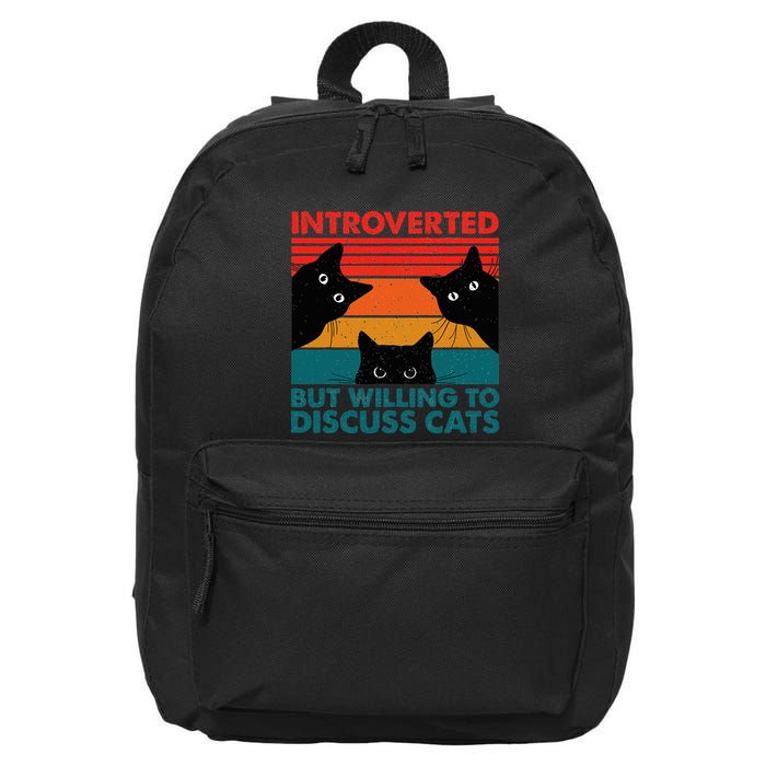 Cat Funny Introverted But Willing To Discuss Cats 16 in Basic Backpack