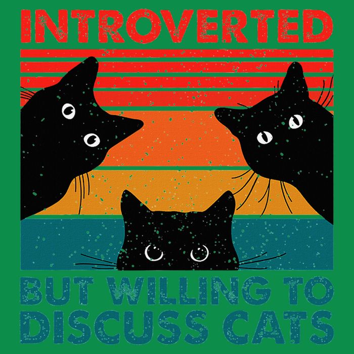 Cat Funny Introverted But Willing To Discuss Cats Button
