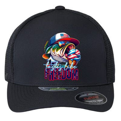 Cool Fish Ice Cream Taste Like Freedom Flexfit Unipanel Trucker Cap