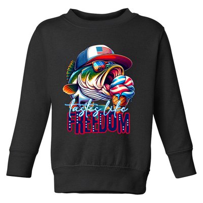 Cool Fish Ice Cream Taste Like Freedom Toddler Sweatshirt