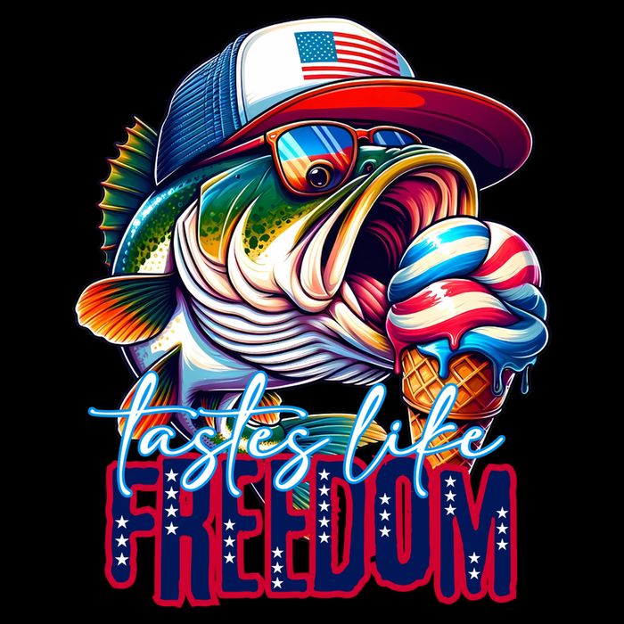 Cool Fish Ice Cream Taste Like Freedom Tie-Dye T-Shirt