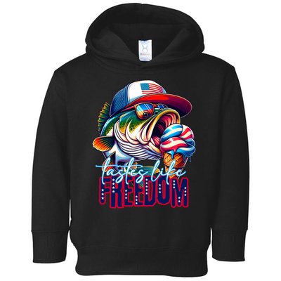 Cool Fish Ice Cream Taste Like Freedom Toddler Hoodie