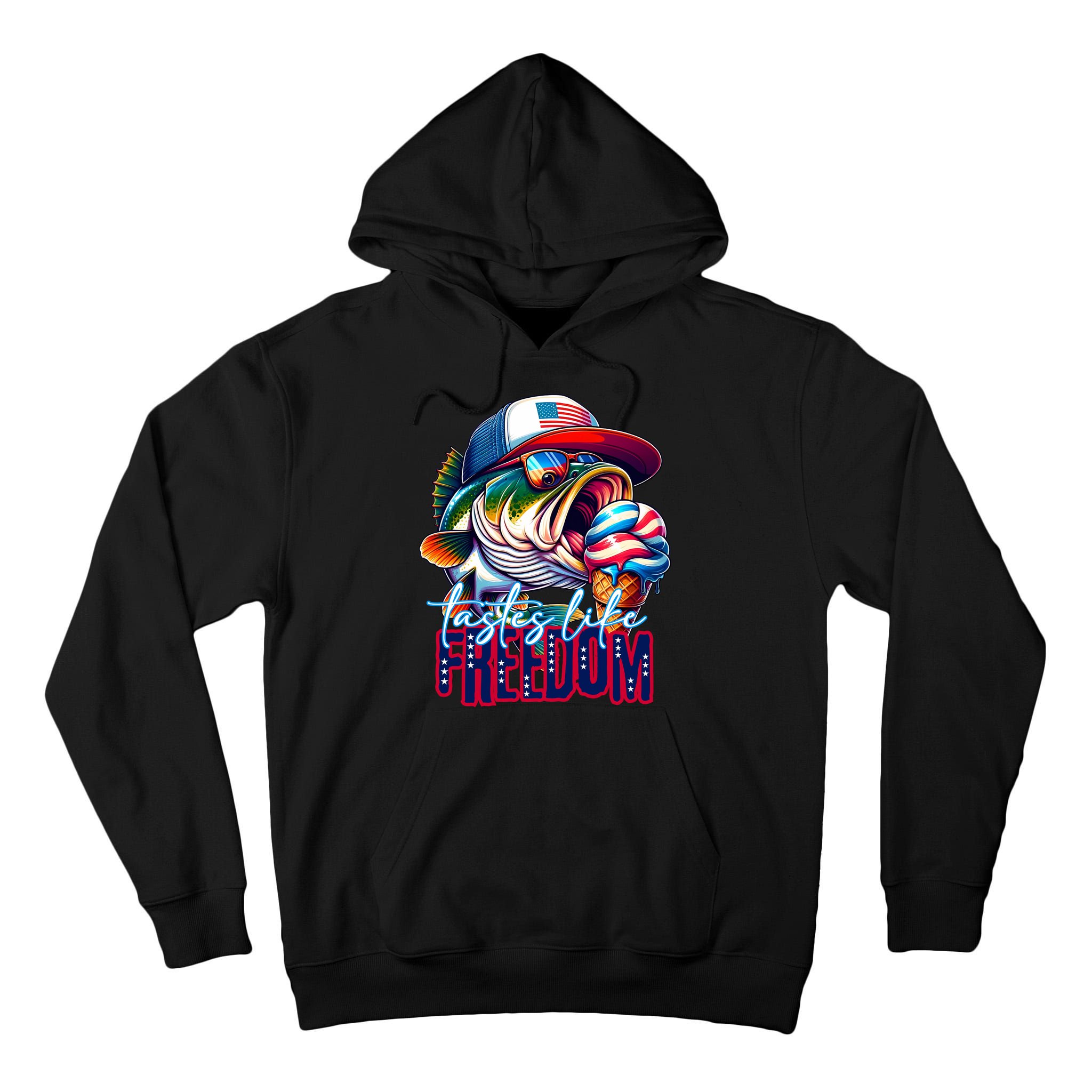 Cool Fish Ice Cream Taste Like Freedom Tall Hoodie