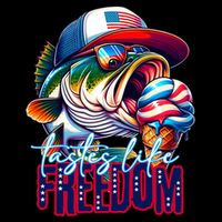 Cool Fish Ice Cream Taste Like Freedom Zip Tote Bag