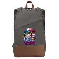 Cool Fish Ice Cream Taste Like Freedom Cotton Canvas Backpack