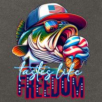 Cool Fish Ice Cream Taste Like Freedom Cotton Canvas Backpack