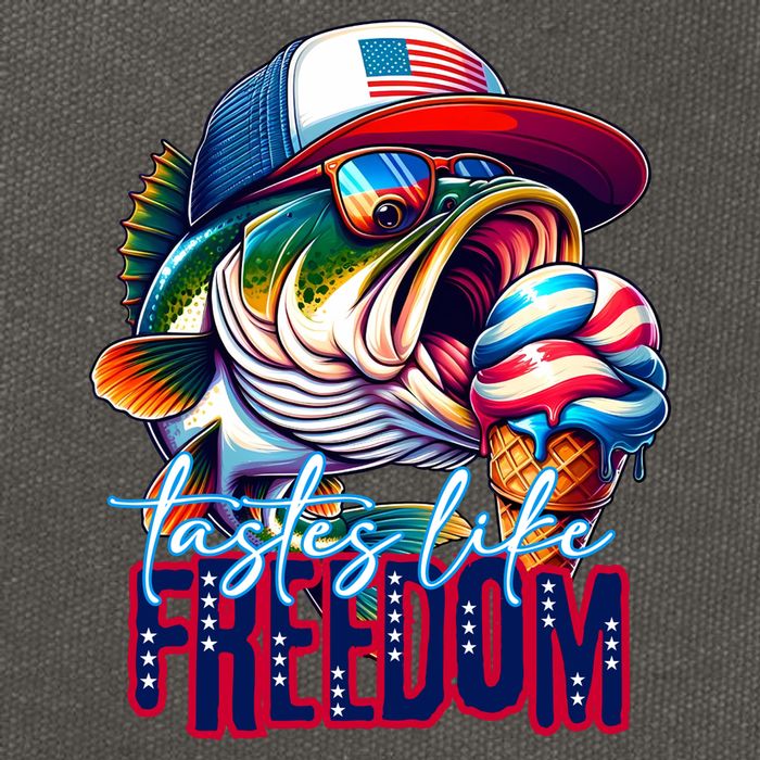Cool Fish Ice Cream Taste Like Freedom Cotton Canvas Backpack