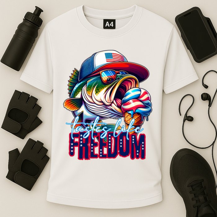 Cool Fish Ice Cream Taste Like Freedom Performance Shirt