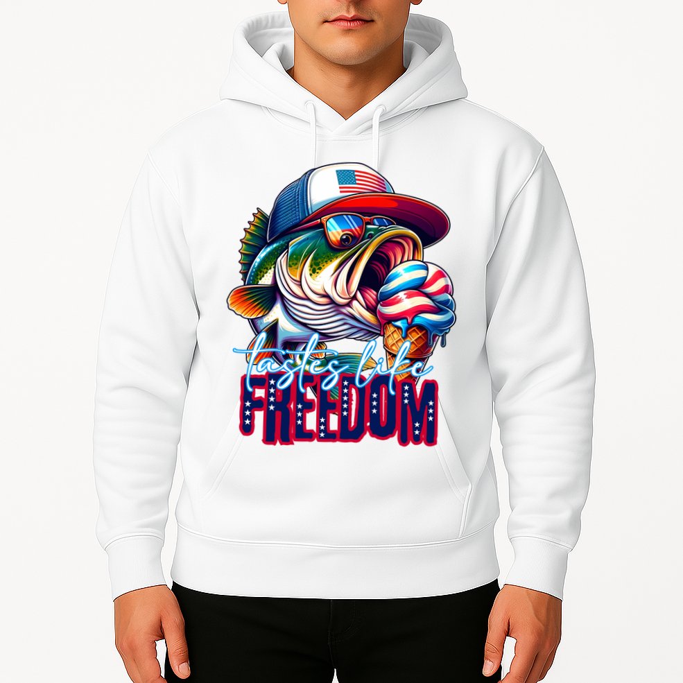 Cool Fish Ice Cream Taste Like Freedom Hoodie