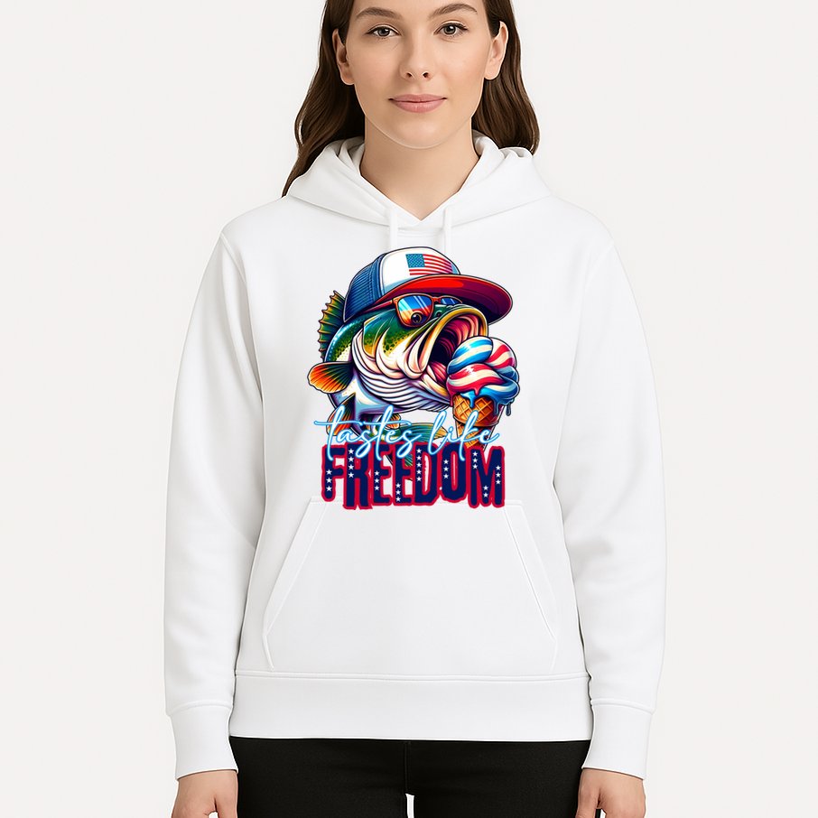 Cool Fish Ice Cream Taste Like Freedom Hoodie