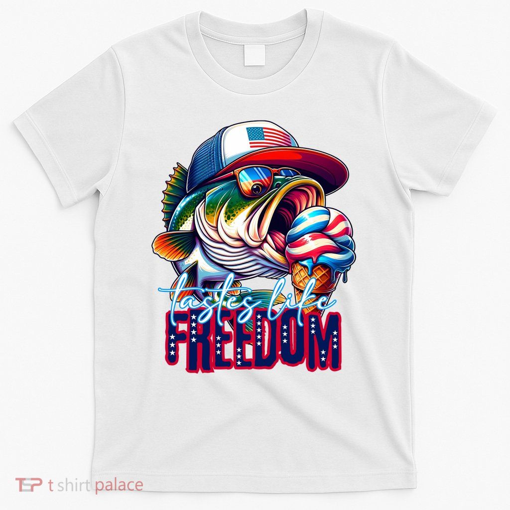 Cool Fish Ice Cream Taste Like Freedom T-Shirt