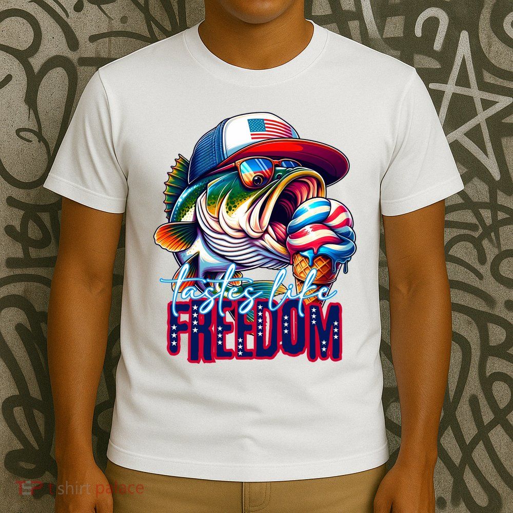 Cool Fish Ice Cream Taste Like Freedom T-Shirt