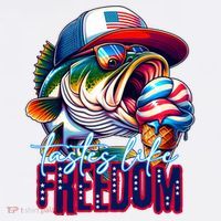Cool Fish Ice Cream Taste Like Freedom T-Shirt