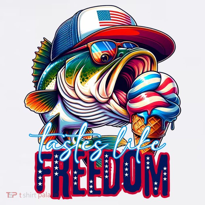 Cool Fish Ice Cream Taste Like Freedom Tall T-Shirt
