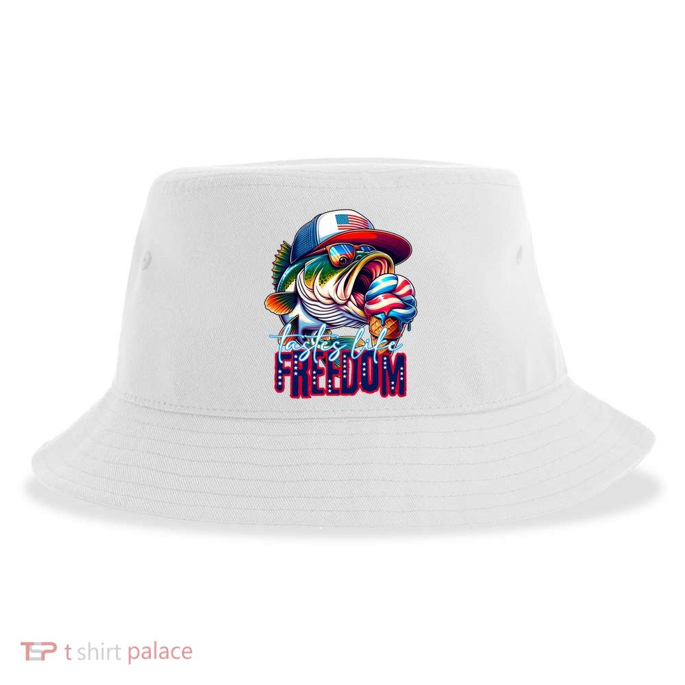 Cool Fish Ice Cream Taste Like Freedom Sustainable Bucket Hat