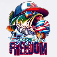 Cool Fish Ice Cream Taste Like Freedom Button