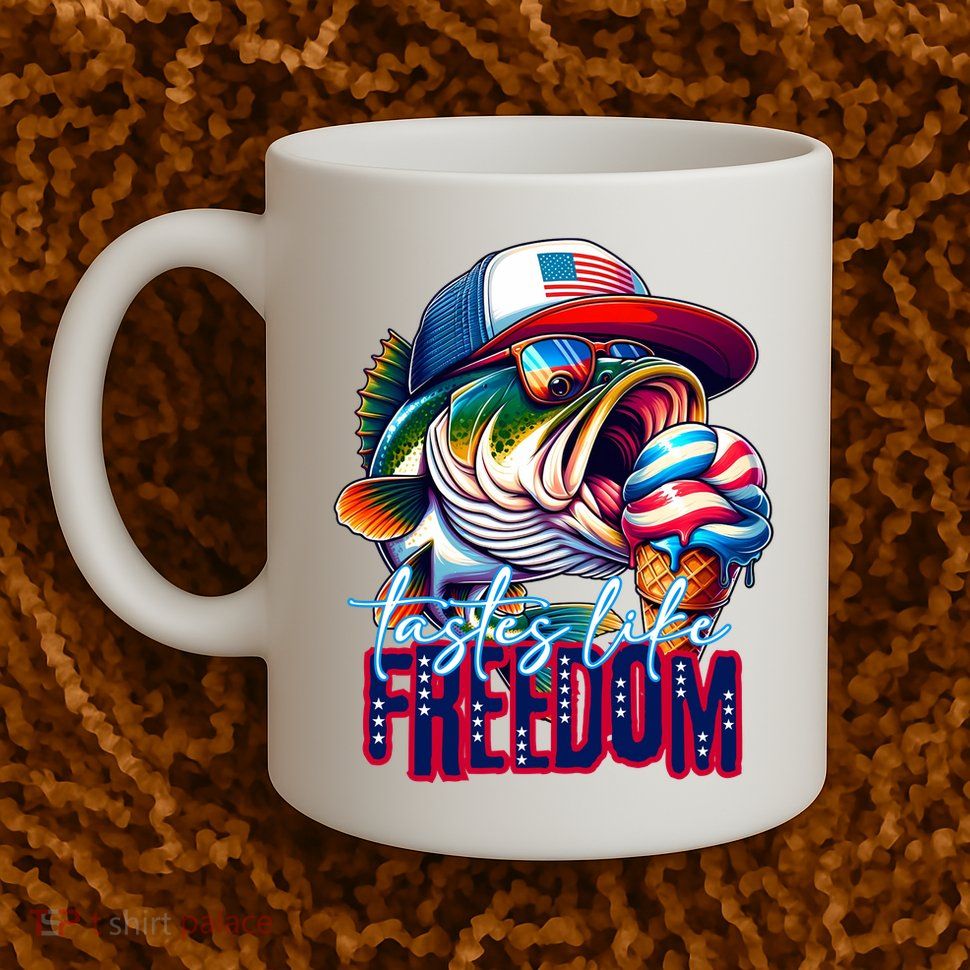 Cool Fish Ice Cream Taste Like Freedom Mug