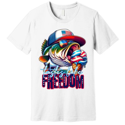 Cool Fish Ice Cream Taste Like Freedom Premium T-Shirt