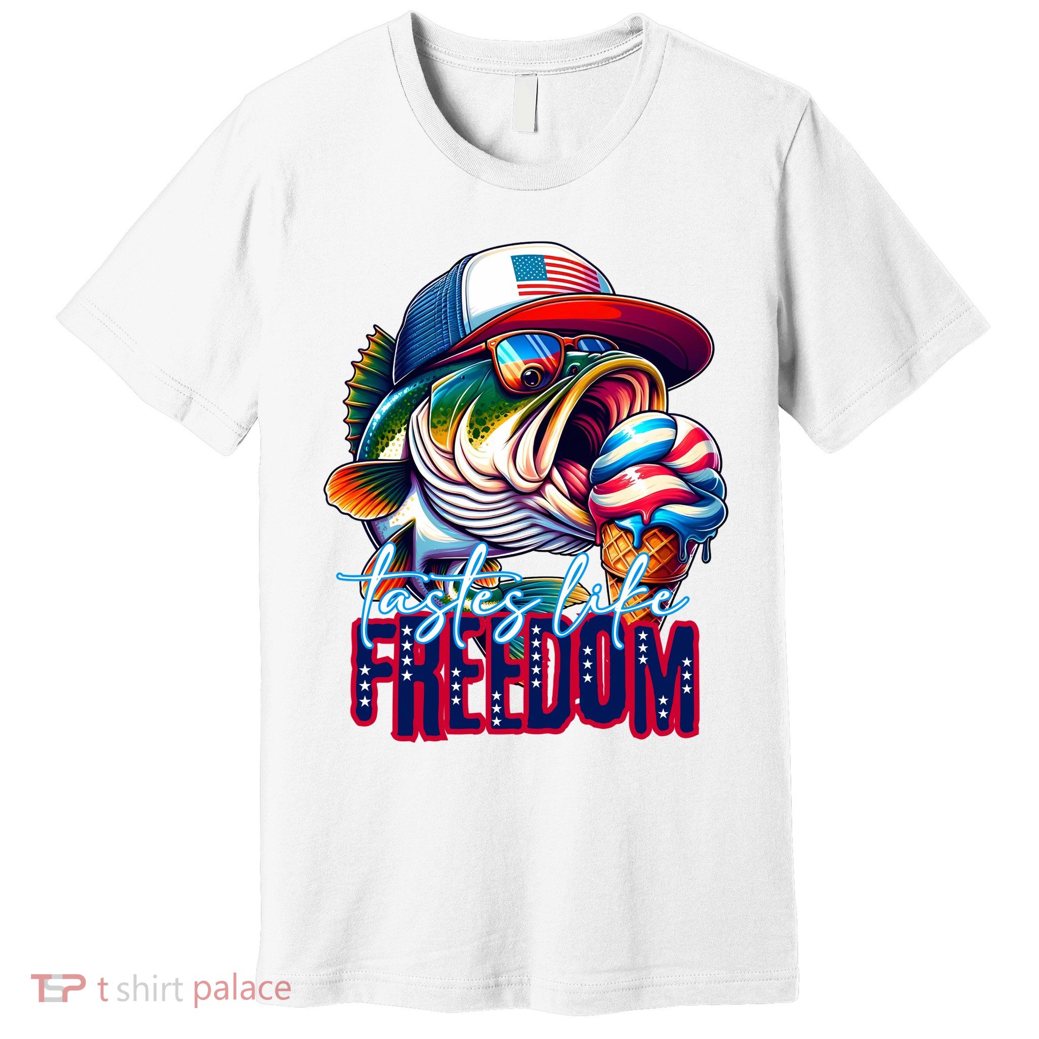 Cool Fish Ice Cream Taste Like Freedom Premium T-Shirt