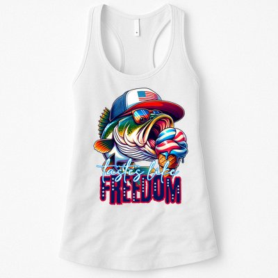 Cool Fish Ice Cream Taste Like Freedom Womens Tank Top