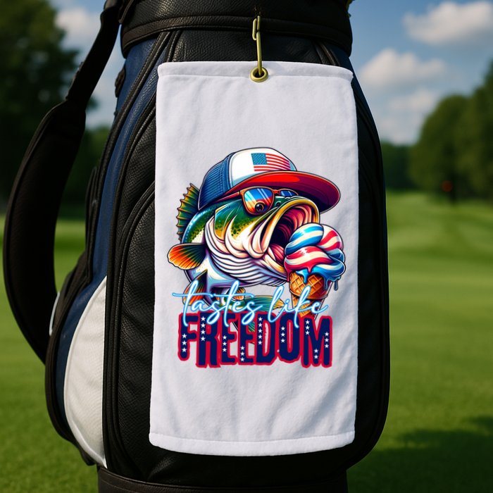 Cool Fish Ice Cream Taste Like Freedom Golf Towel