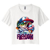 Cool Fish Ice Cream Taste Like Freedom Crop Top