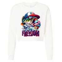 Cool Fish Ice Cream Taste Like Freedom Cropped Pullover Crew