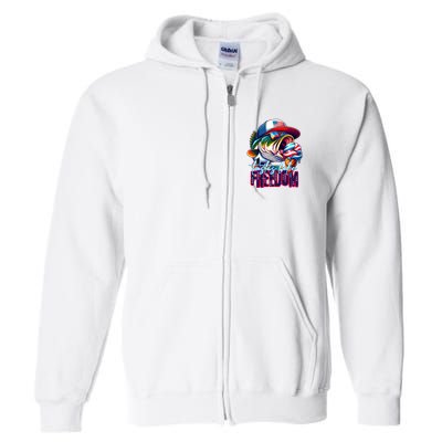 Cool Fish Ice Cream Taste Like Freedom Full Zip Hoodie