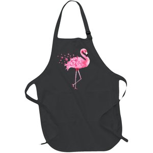 Cute Flamingo I Love You ASL American Sign Language Full-Length Apron With Pockets