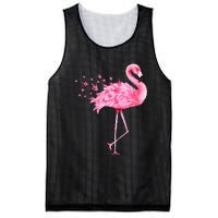 Cute Flamingo I Love You ASL American Sign Language Mesh Reversible Basketball Jersey Tank