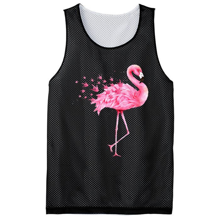 Cute Flamingo I Love You ASL American Sign Language Mesh Reversible Basketball Jersey Tank