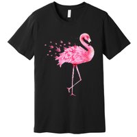 Cute Flamingo I Love You ASL American Sign Language Premium T-Shirt