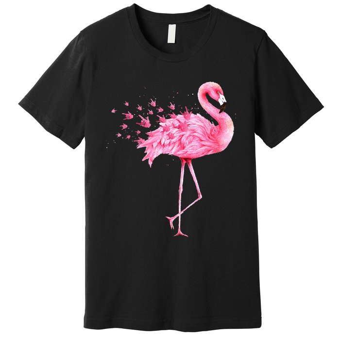 Cute Flamingo I Love You ASL American Sign Language Premium T-Shirt