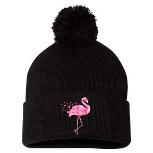 Cute Flamingo I Love You ASL American Sign Language Pom Pom 12in Knit Beanie