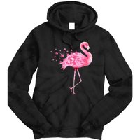 Cute Flamingo I Love You ASL American Sign Language Tie Dye Hoodie