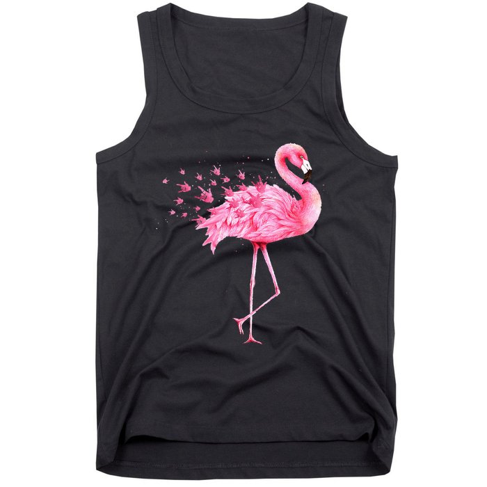 Cute Flamingo I Love You ASL American Sign Language Tank Top