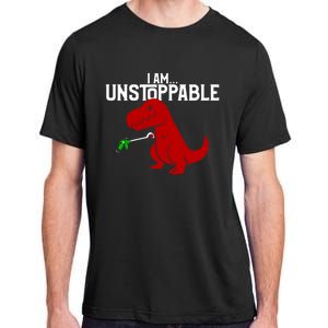 Cute & Funny I Am Unstoppable TRex Dinosaur Adult ChromaSoft Performance T-Shirt