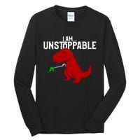 Cute & Funny I Am Unstoppable TRex Dinosaur Tall Long Sleeve T-Shirt