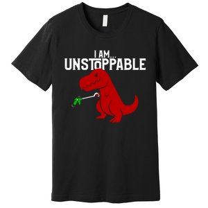 Cute & Funny I Am Unstoppable TRex Dinosaur Premium T-Shirt