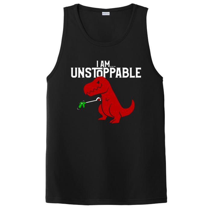 Cute & Funny I Am Unstoppable TRex Dinosaur PosiCharge Competitor Tank