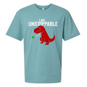 Cute & Funny I Am Unstoppable TRex Dinosaur Sueded Cloud Jersey T-Shirt